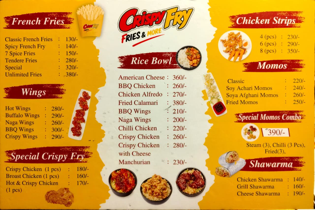 Crispy Fry menu