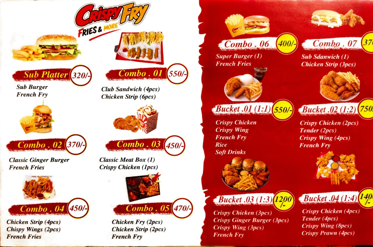Crispy Fry menu