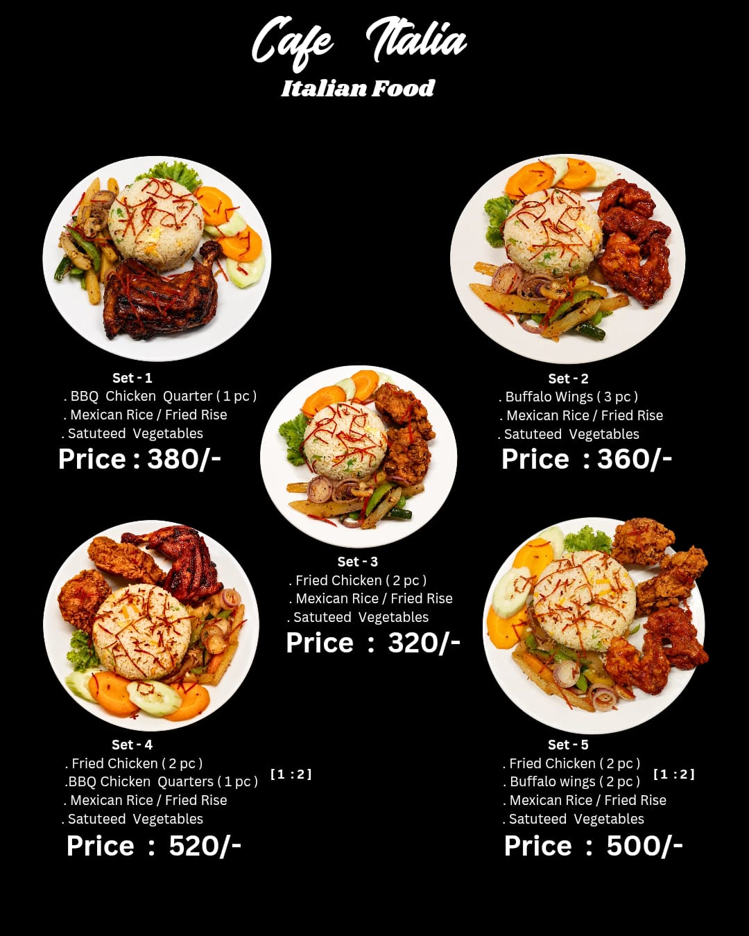 Cafe Italian menu